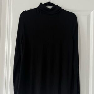 LOFT Black Ribbed Turtleneck